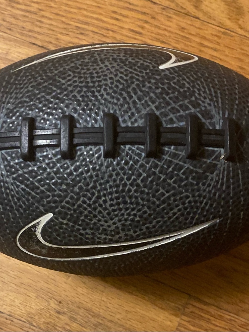 Nike Black Mini Football with White Swoosh
